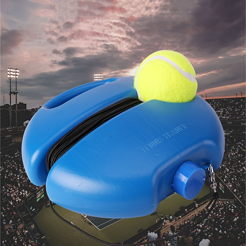 Adult Tennis Beginner Training Equipment, Tennis Ball with Rope Rebound, Outdoor Sports Tennis Single Training, Sand Stone Water Filling Base Stable Ground Non-Moving, Holiday Gift for Friends, Lovers