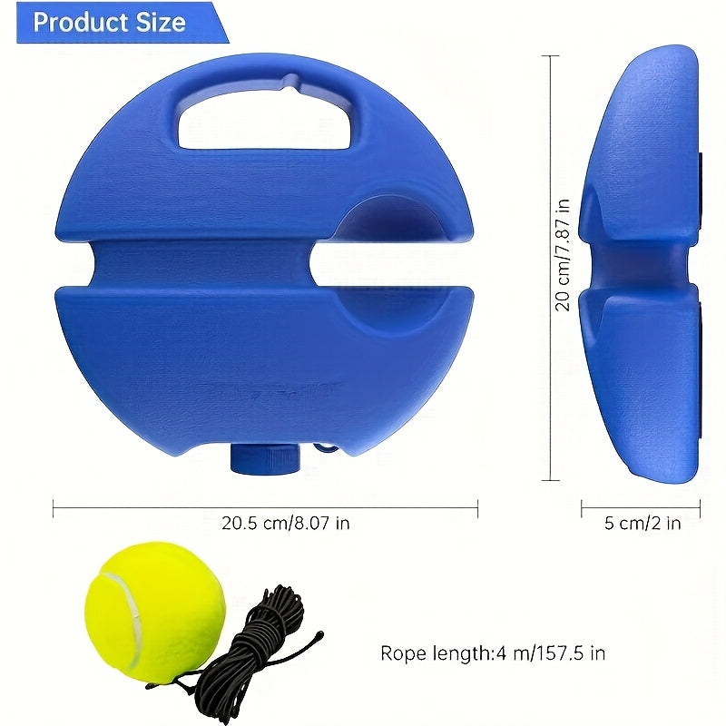 Adult Tennis Beginner Training Equipment, Tennis Ball with Rope Rebound, Outdoor Sports Tennis Single Training, Sand Stone Water Filling Base Stable Ground Non-Moving, Holiday Gift for Friends, Lovers