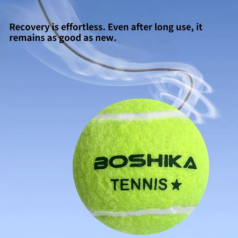 3pcs Tennis Ball with String, High-Elasticity, Durable Training Tennis Balls for Solo Workouts. Train Anytime, Anywhere. No Base Required; Can Be Tied Anywhere for On-the-go Practice. Ideal for Weekend Fitness, Daily Exercise, and Regular Workouts