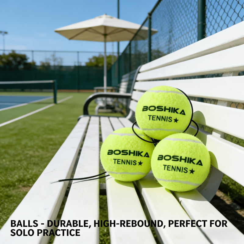 3pcs Tennis Ball with String, High-Elasticity, Durable Training Tennis Balls for Solo Workouts. Train Anytime, Anywhere. No Base Required; Can Be Tied Anywhere for On-the-go Practice. Ideal for Weekend Fitness, Daily Exercise, and Regular Workouts