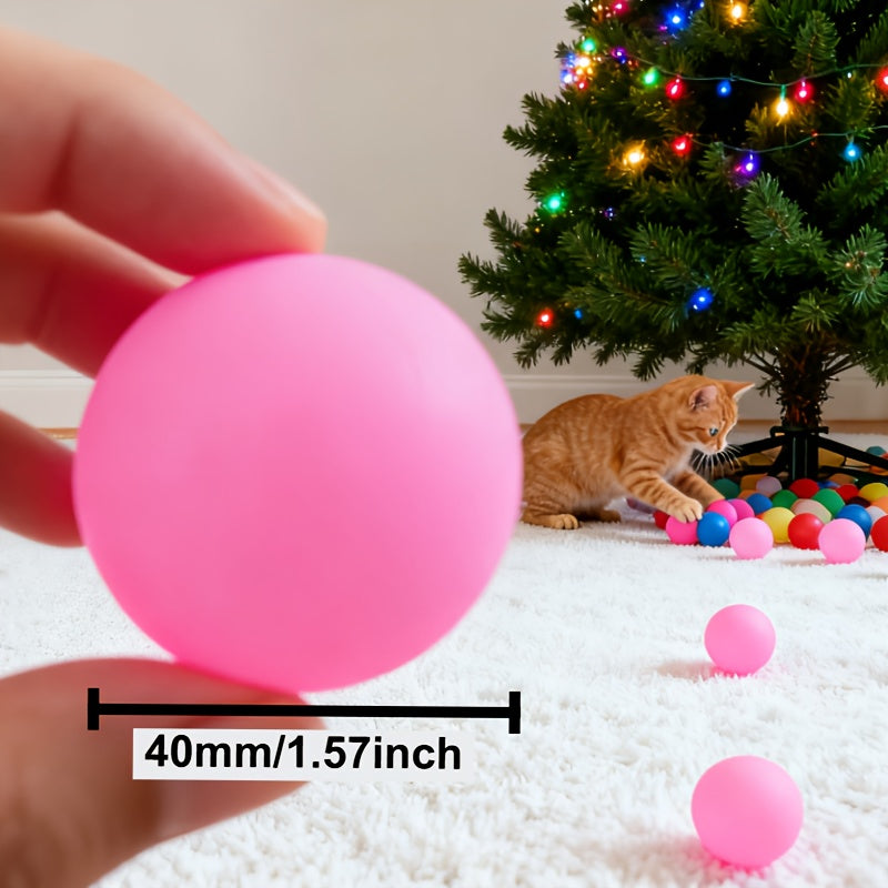 50\u002F15pcs of White Or Colorful Ping Pong Balls Suitable for Pets, Available in Multicolor Or White Plastic for Table Tennis, Perfect for Christmas Decorations, 40Mm Washable Colored, Black And White Ping Pong Balls Ideal for Art Projects