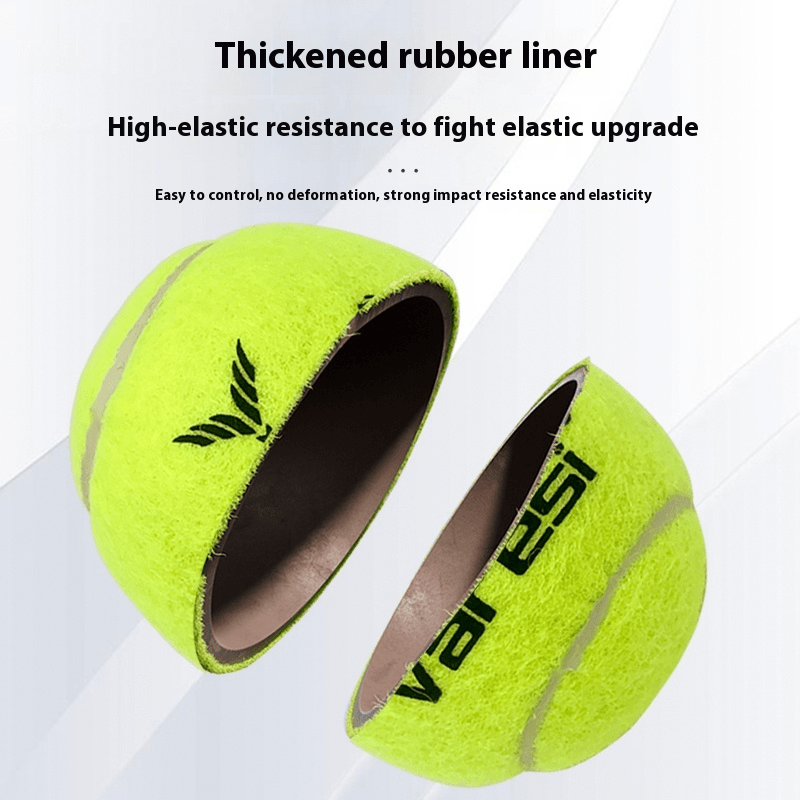 3pcs Wear-Resistant, High-Elasticity, Impact-Resistant Rubber Tennis Balls for Training and Matches. Professional High-Elasticity Training Tennis Balls Suitable for Indoor and Outdoor Use by Beginners and Competitors