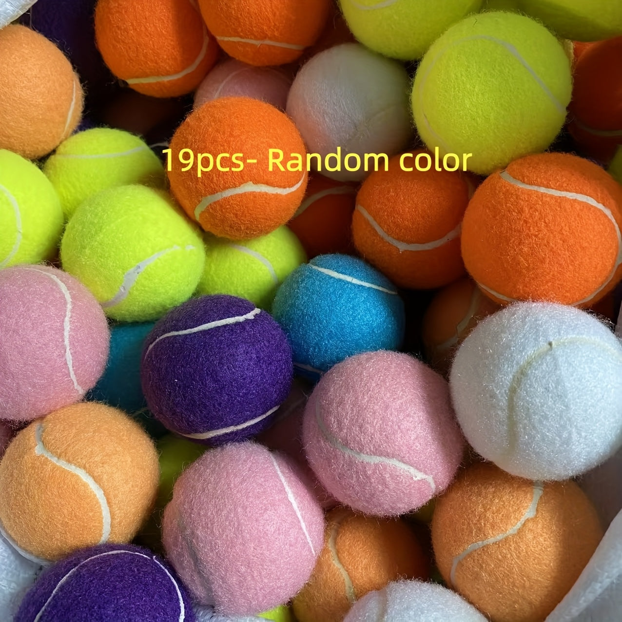 Standard Tennis Balls, Macaron Color Series Light-Colored Professional Training High-Bounce Durable Training Tennis Balls for Pets