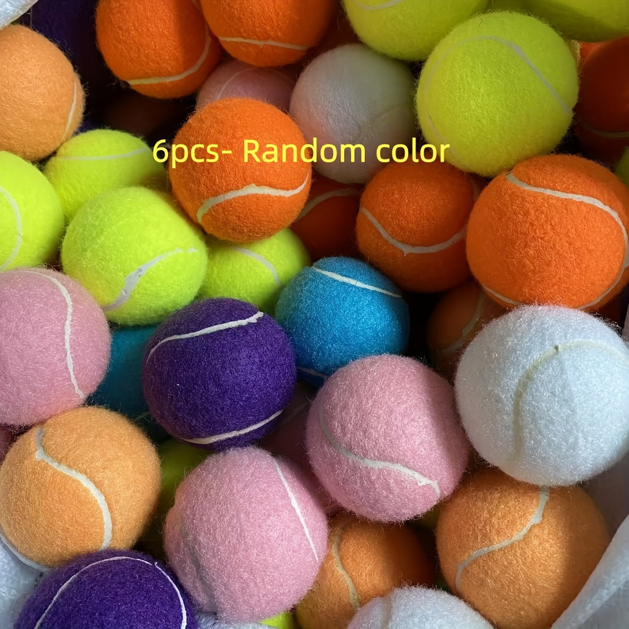 Standard Tennis Balls, Macaron Color Series Light-Colored Professional Training High-Bounce Durable Training Tennis Balls for Pets