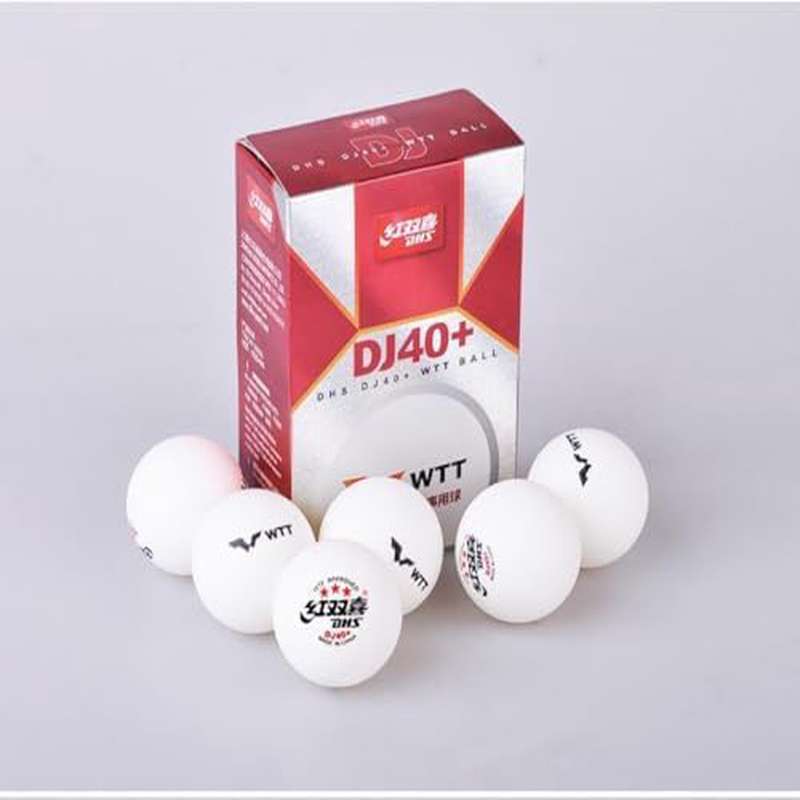 6pcs ABS New Material DJ40 3 - Star Ping Pong Balls, Professional ITTF Approved 40 Table Tennis Balls for WTT Competition, 6 - Pack