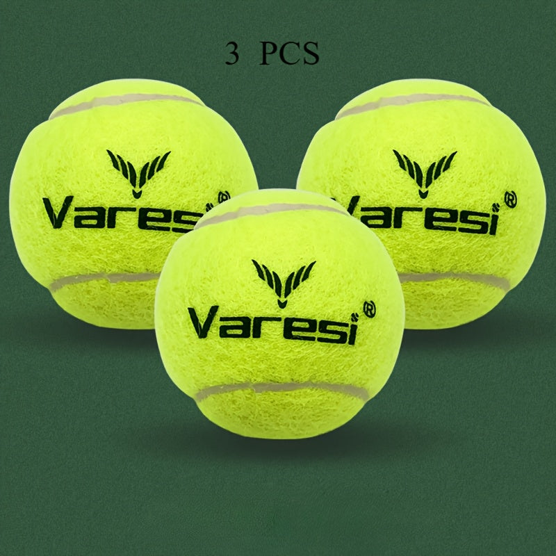 3pcs Wear-Resistant, High-Elasticity, Impact-Resistant Rubber Tennis Balls for Training and Matches. Professional High-Elasticity Training Tennis Balls Suitable for Indoor and Outdoor Use by Beginners and Competitors